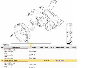 bontott BMW 5 E60 Kormányszervó Motor (Hidraulikus)