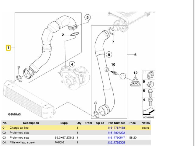 bontott BMW 5 E60 Turbócső