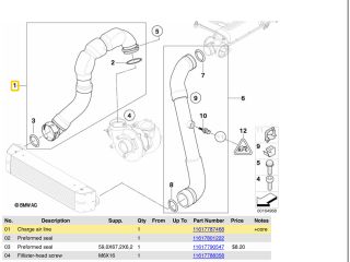 bontott BMW 5 E60 Turbócső