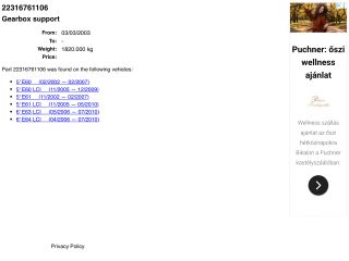 bontott BMW 5 E60 Váltó Tartó Bak (Pozíciófüggetlen)