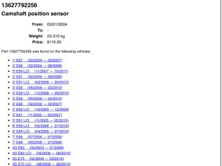 bontott BMW 5 E60 Vezérműtengely Fordulatszám Jeladó