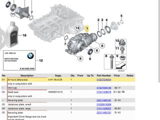 bontott BMW 5 E60 Első Differenciálmű