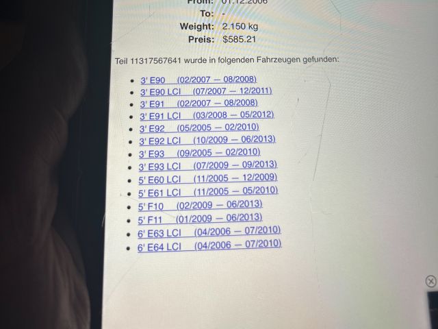 bontott BMW 5 E60 Szívó Vezérműtengely