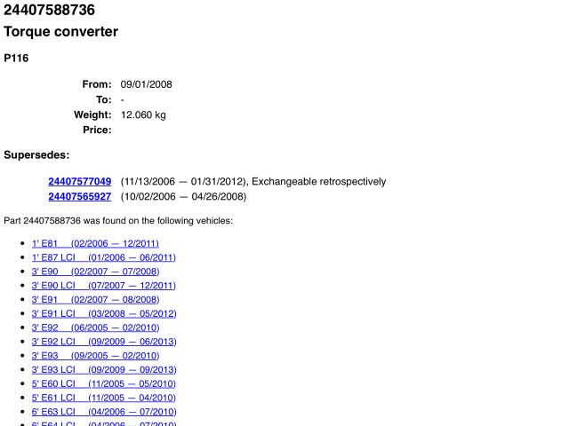 bontott BMW 5 E60 Automata Váltó