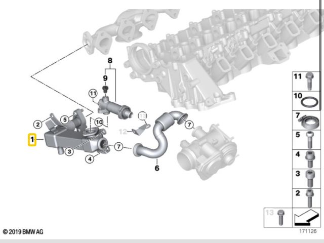 bontott BMW 5 E60 EGR Hűtő