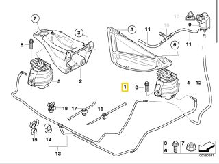 bontott BMW 5 E60 Motor Tartó Bak (Fém)