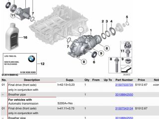 bontott BMW 5 E60 Első Differenciálmű