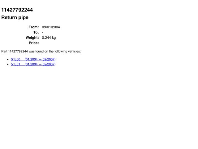 bontott BMW 5 E60 Turbó Olajcső