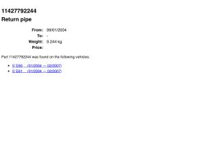 bontott BMW 5 E60 Turbó Olajcső