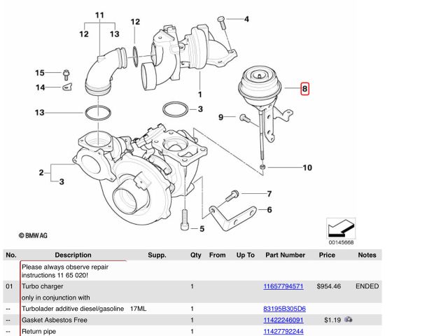 bontott BMW 5 E60 Turbó Vákum Szelep