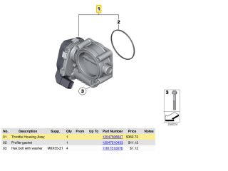 bontott BMW 5 E60 Fojtószelep (Elektromos)