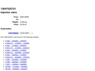 bontott BMW 5 E60 Porlasztó Sor / Híd