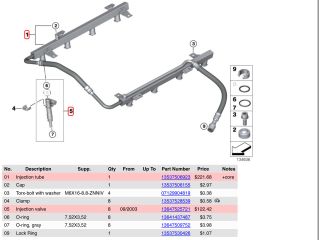 bontott BMW 5 E60 Porlasztó Sor / Híd