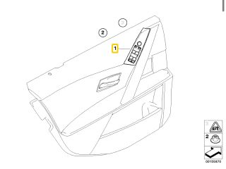 bontott BMW 5 E60 Ablakemelő Kapcsoló Négyes / Kettes
