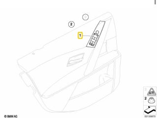 bontott BMW 5 E60 Ablakemelő Kapcsoló Négyes / Kettes