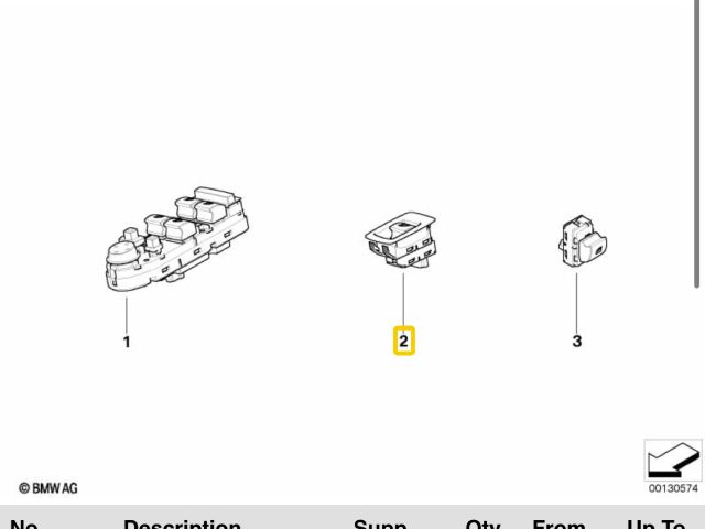 bontott BMW 5 E60 Ablakemelő Kapcsoló (Pozíciófüggetlen)