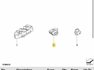 bontott BMW 5 E60 Ablakemelő Kapcsoló (Pozíciófüggetlen)