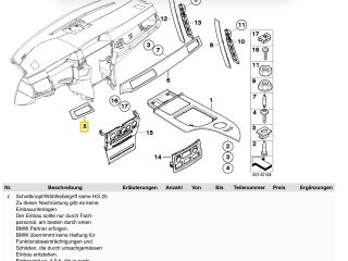 bontott BMW 5 E60 Bal Alsó Műszerfal Burkolat