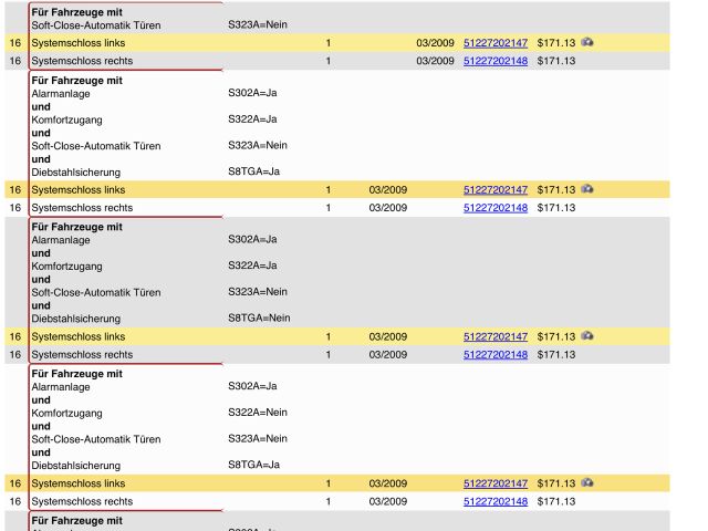 bontott BMW 5 E60 Bal hátsó Ajtózár