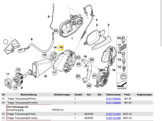 bontott BMW 5 E60 Bal hátsó Ajtózár