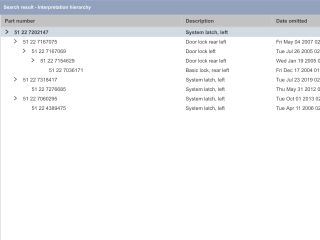 bontott BMW 5 E60 Bal hátsó Ajtózár