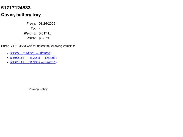 bontott BMW 5 E60 Bal hátsó Csomagtér Burkolat (Műanyag)