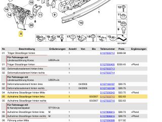 bontott BMW 5 E60 Bal hátsó Oldal Lökhárító Tartó (Műanyag)