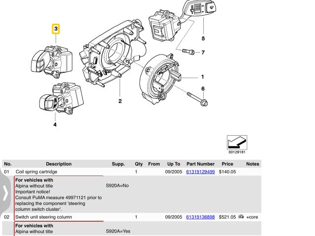 bontott BMW 5 E60 Bal Kormánykapcsoló Irányjelző