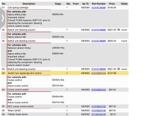 bontott BMW 5 E60 Bal Kormánykapcsoló Irányjelző