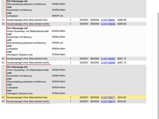 bontott BMW 5 E60 Bal Visszapillantó Tükör (Elektromos)
