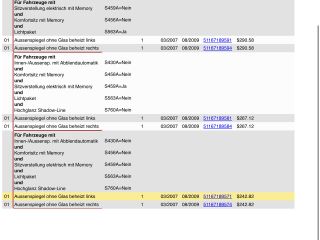 bontott BMW 5 E60 Bal Visszapillantó Tükör (Elektromos)