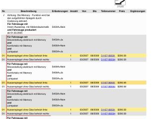 bontott BMW 5 E60 Bal Visszapillantó Tükör (Elektromos)