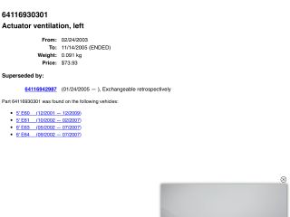 bontott BMW 5 E60 Fűtés Állító Motor