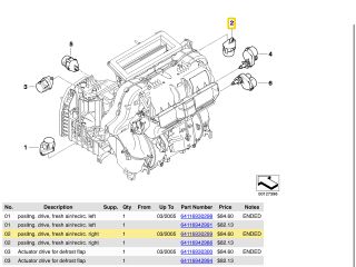 bontott BMW 5 E60 Fűtés Állító Motor