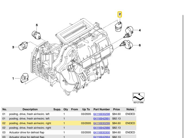 bontott BMW 5 E60 Fűtés Állító Motor