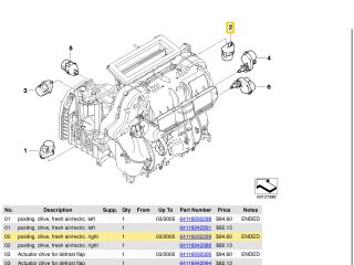 bontott BMW 5 E60 Fűtés Állító Motor