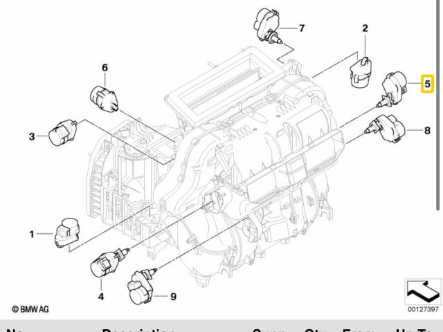 bontott BMW 5 E60 Fűtés Állító Motor