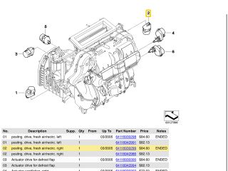 bontott BMW 5 E60 Fűtés Állító Motor
