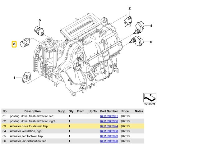 bontott BMW 5 E60 Fűtés Állító Motor