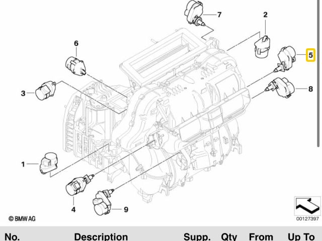 bontott BMW 5 E60 Fűtés Állító Motor
