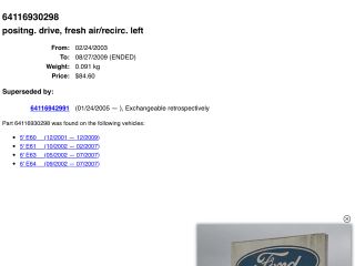 bontott BMW 5 E60 Fűtés Állító Motor