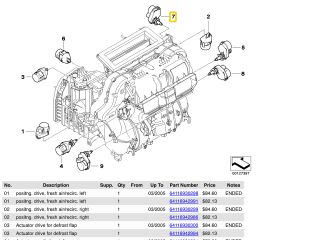 bontott BMW 5 E60 Fűtés Állító Motor