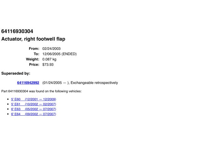 bontott BMW 5 E60 Fűtés Állító Motor