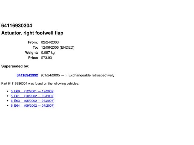 bontott BMW 5 E60 Fűtés Állító Motor