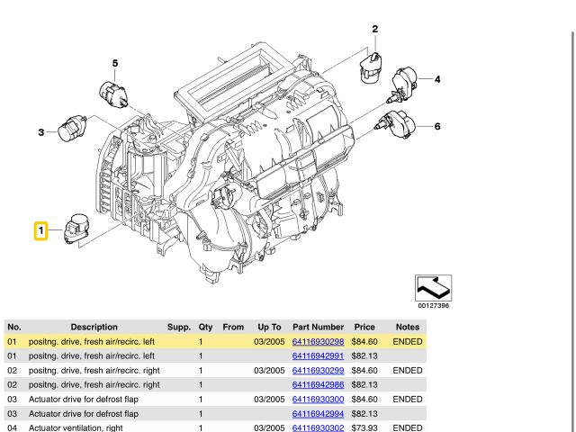 bontott BMW 5 E60 Fűtés Állító Motor