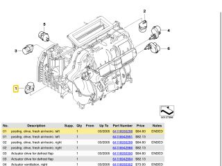 bontott BMW 5 E60 Fűtés Állító Motor
