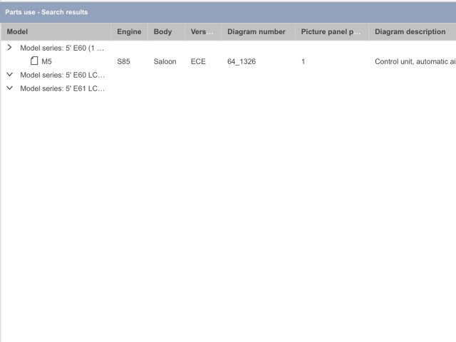 bontott BMW 5 E60 Fűtéskapcsoló (digit klímás)