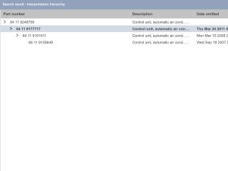 bontott BMW 5 E60 Fűtéskapcsoló (digit klímás)