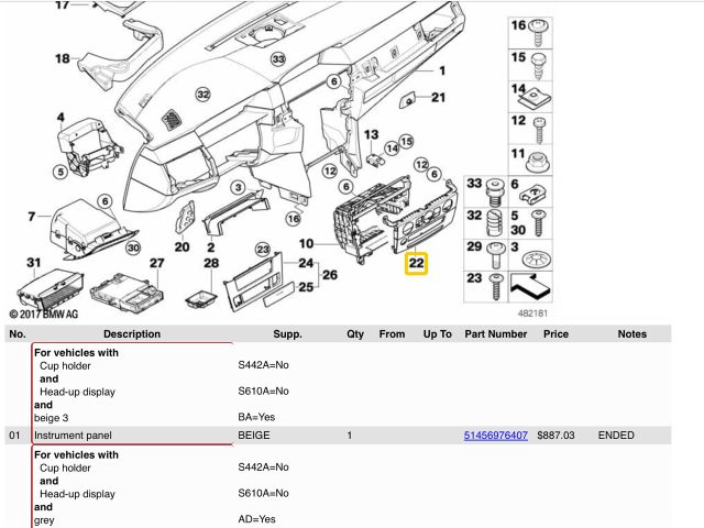 bontott BMW 5 E60 Fűtéskapcsoló Keret