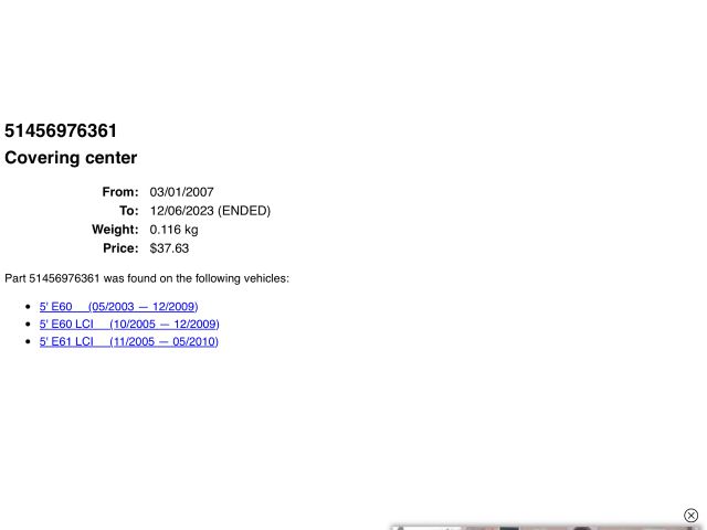 bontott BMW 5 E60 Fűtéskapcsoló Keret